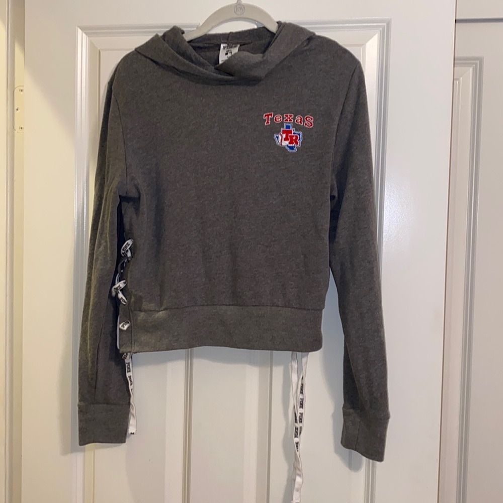 TEXAS RANGERS | PINK Victoria's Secret x MLB Texas Rangers Cropped Hoodie Size M